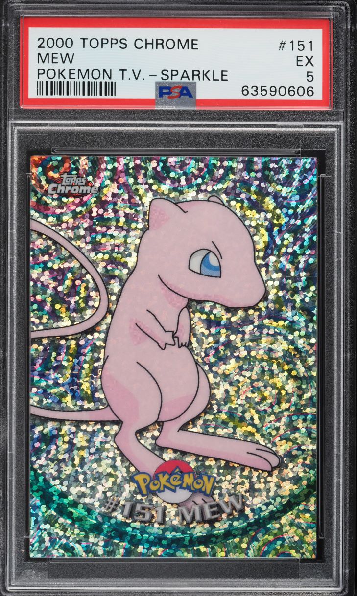 2000 Pokemon Topps Chrome Series 2 Sparkle Mew #151 PSA 5 EX