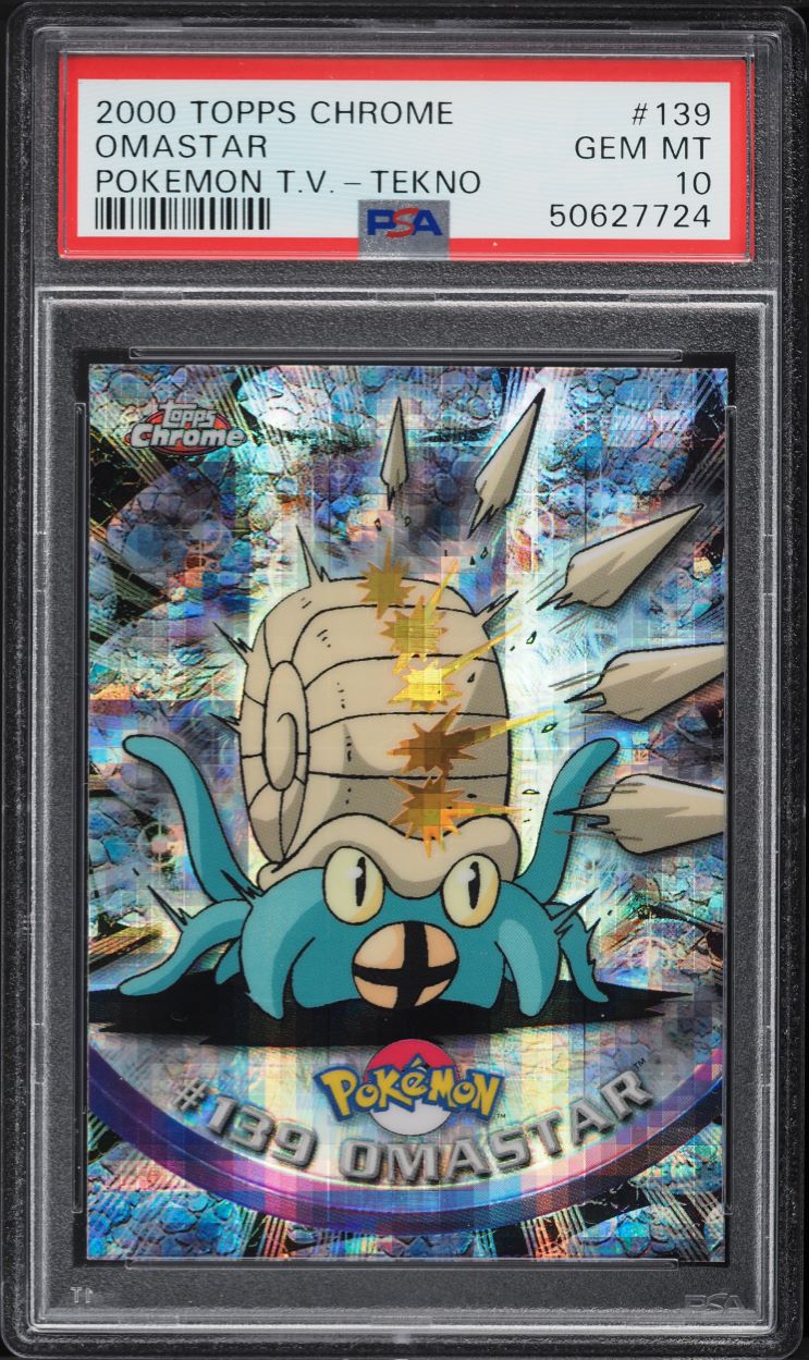 2000 Topps Chrome Pokemon Series 2 Tekno Omastar #139 PSA 10 GEM MINT