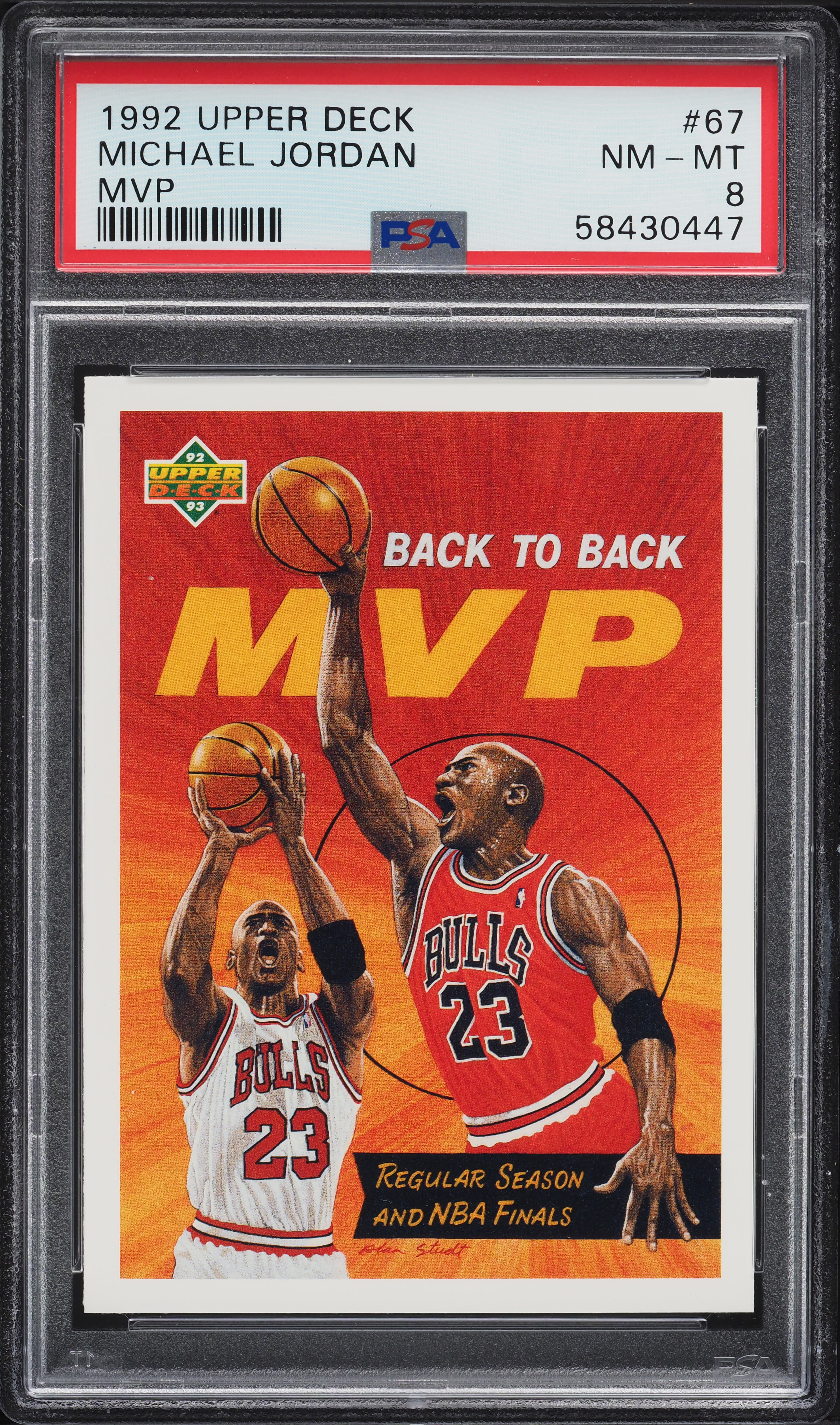 MICHAEL JORDAN 1992-93 Upper Deck MVP #67 PSA 7 Bulls G.O.A.T! | eBay