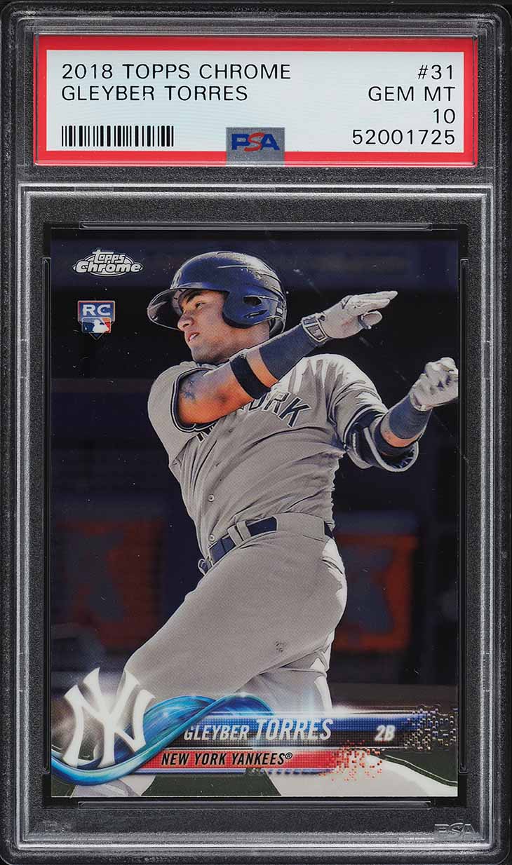 2018 Topps Update Pinstripe Jersey Gleyber Torres ROOKIE #US200