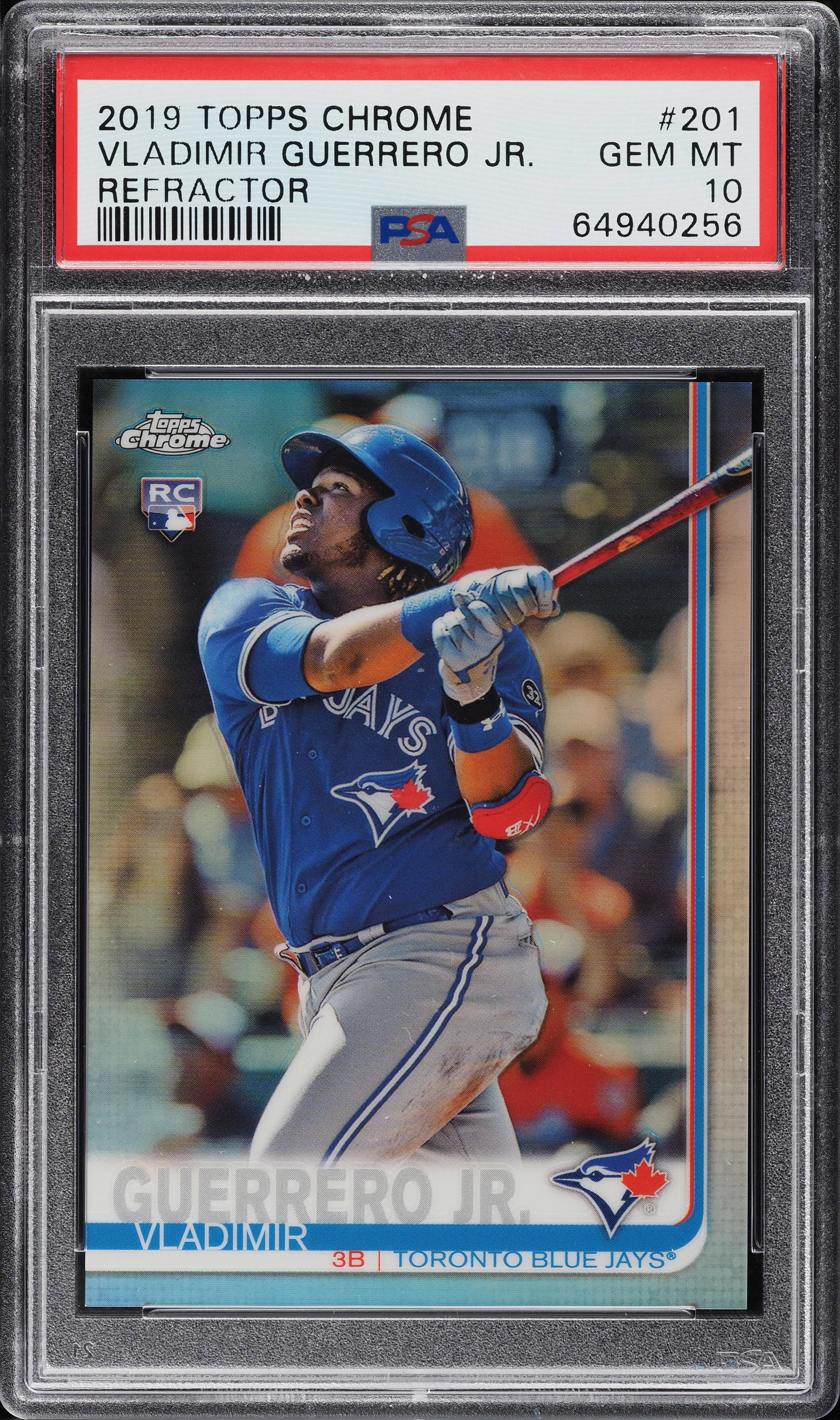 【psa10】2019 topps guerrero jr.ルーキーカード 2019 Topps Chrome Refractor Vladimir Guerrero Jr. ROOKIE #201 PSA