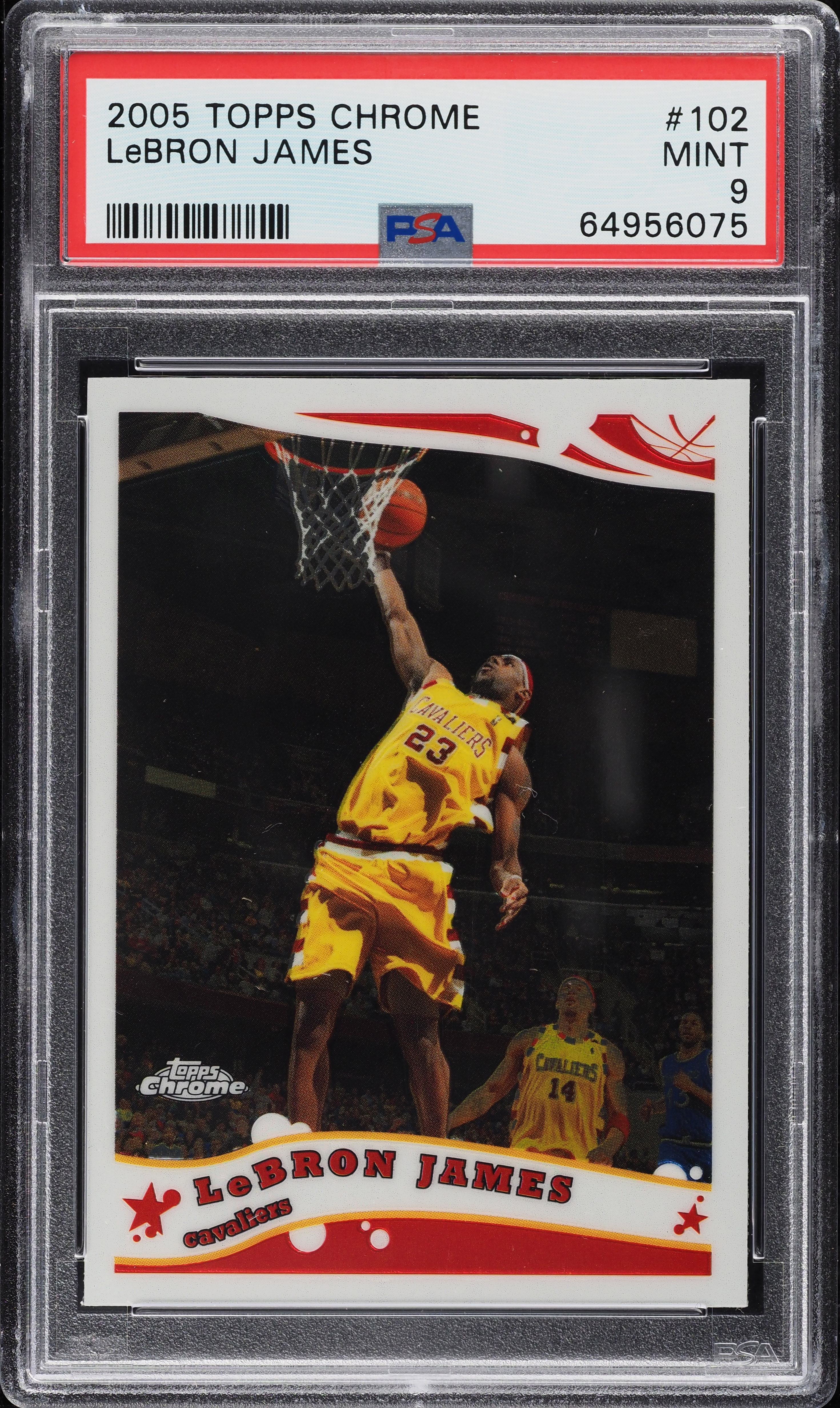 2005 Topps Chrome LeBron James #102 PSA 9 MINT on Fanatics Collect