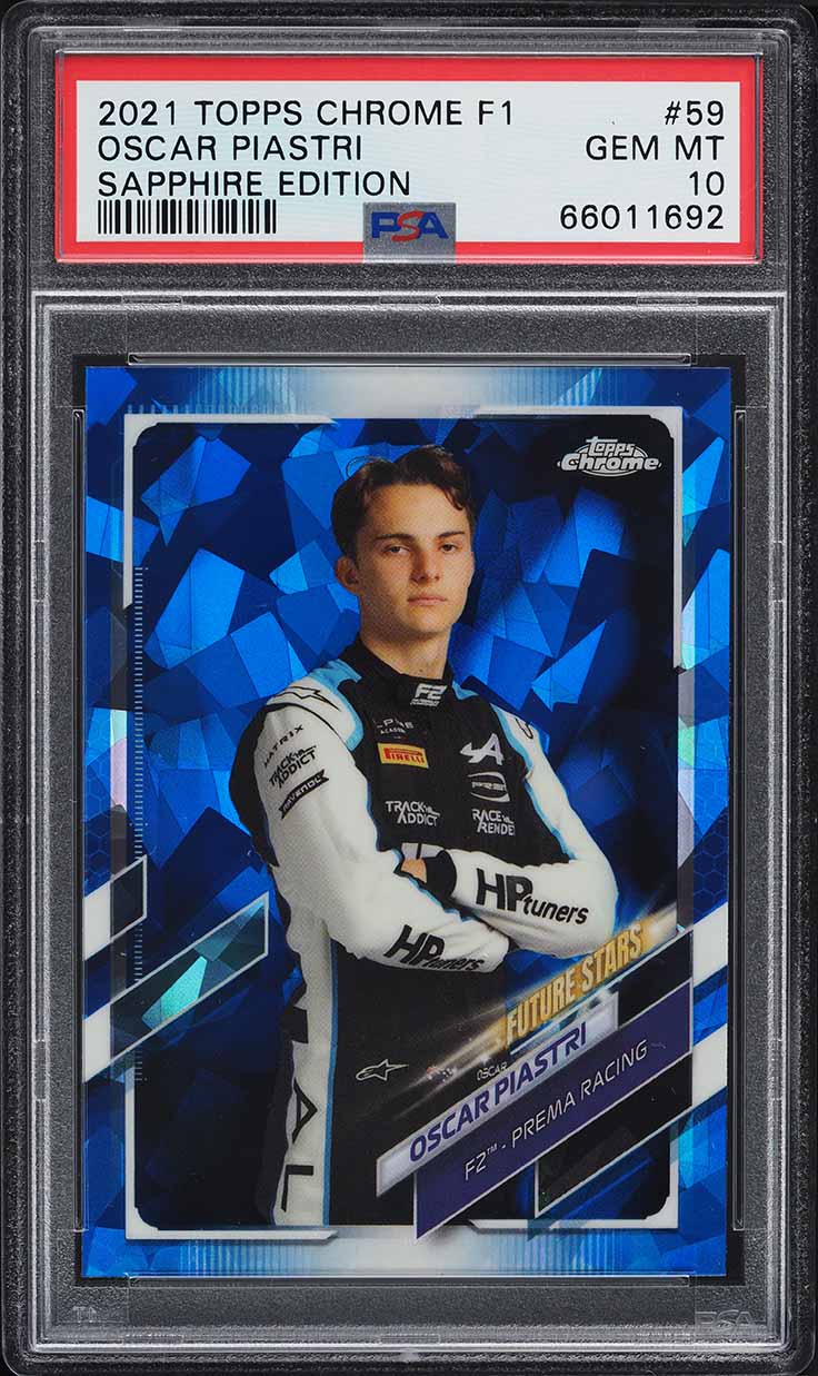 2021 Topps Chrome Formula 1 F1 Red Wave Refractor Oscar Piastri RC