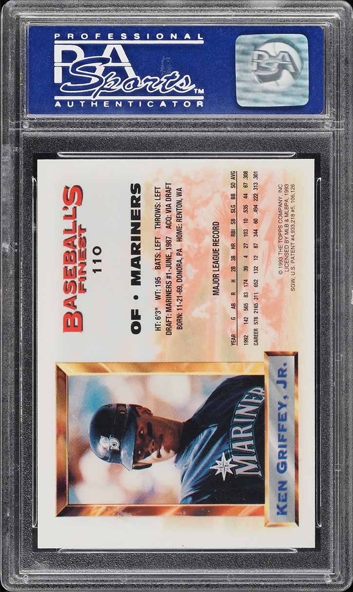 1993 Finest Ken Griffey Jr. #110 PSA 9 MINT on Fanatics Collect