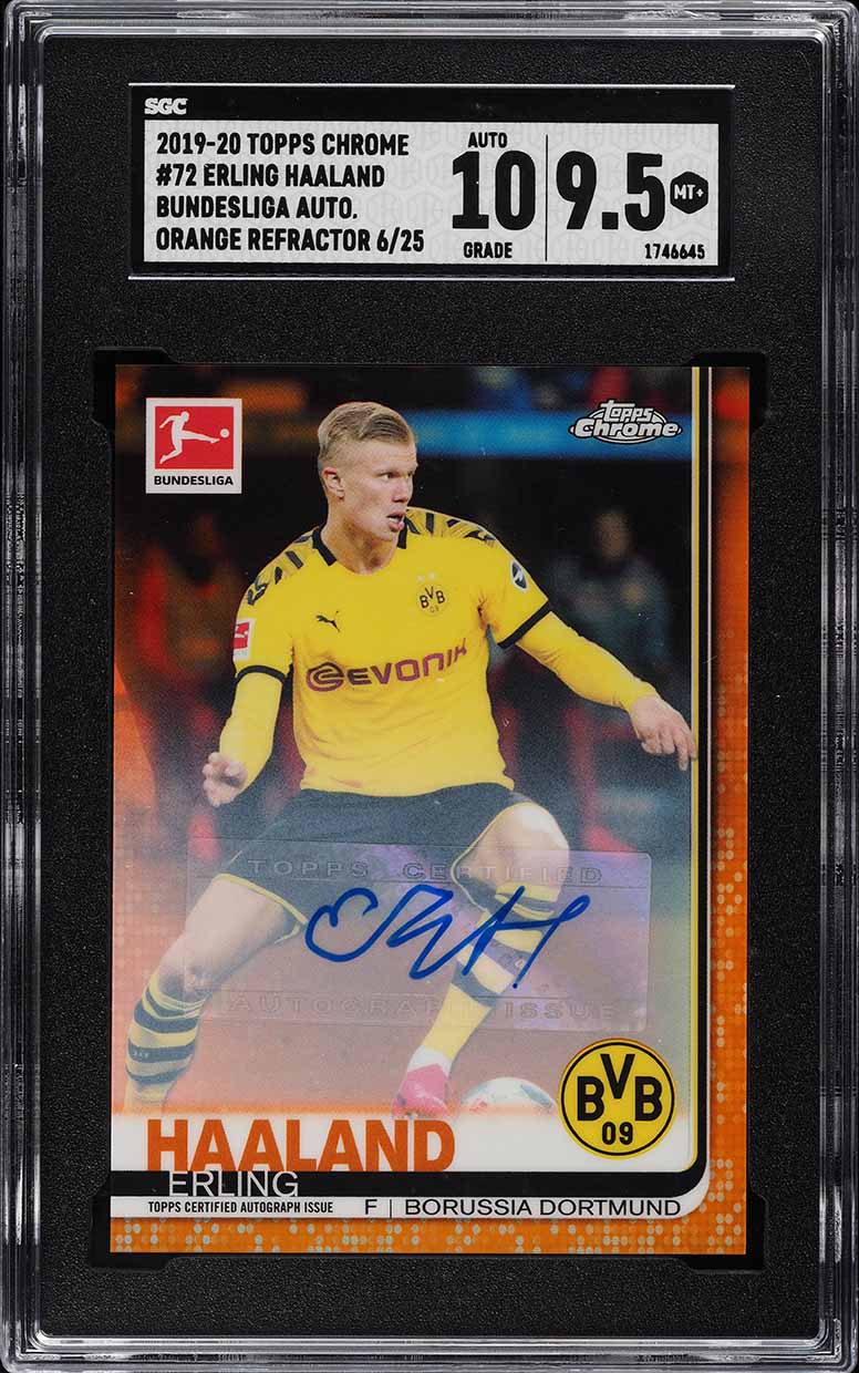 2019 Topps Chrome Bundesliga Orange Refractor Erling Haaland RC