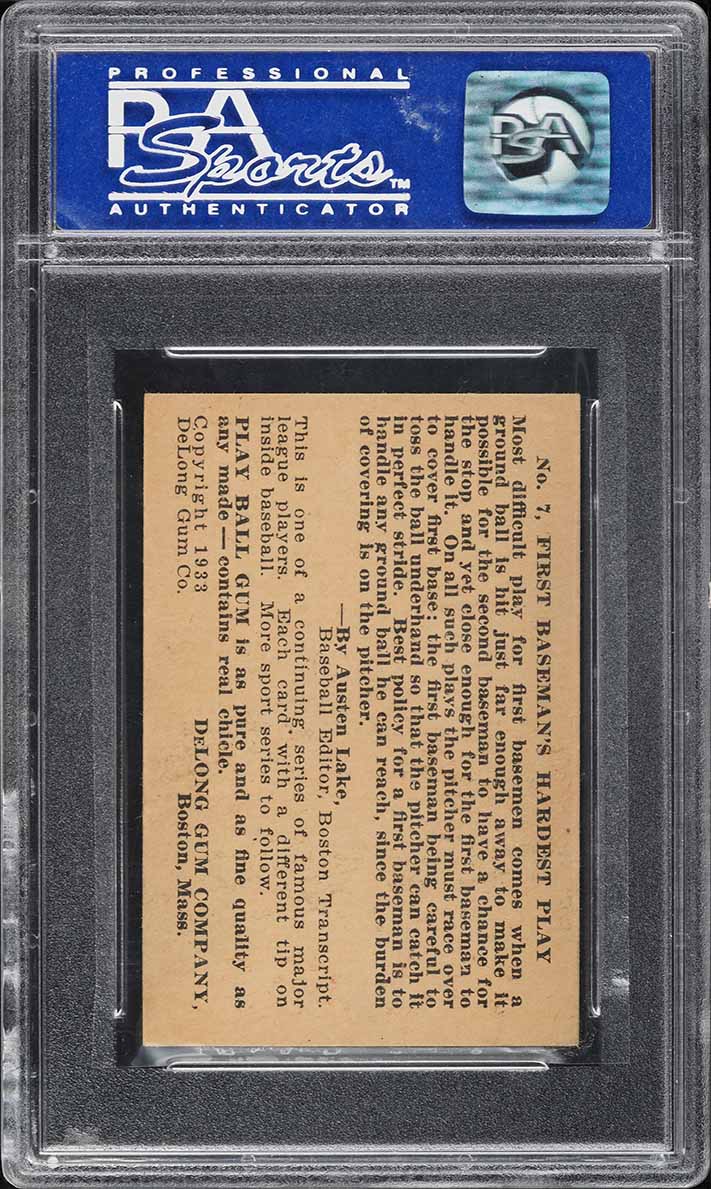 1933 DeLong Lou Gehrig #7 PSA 6 EXMT
