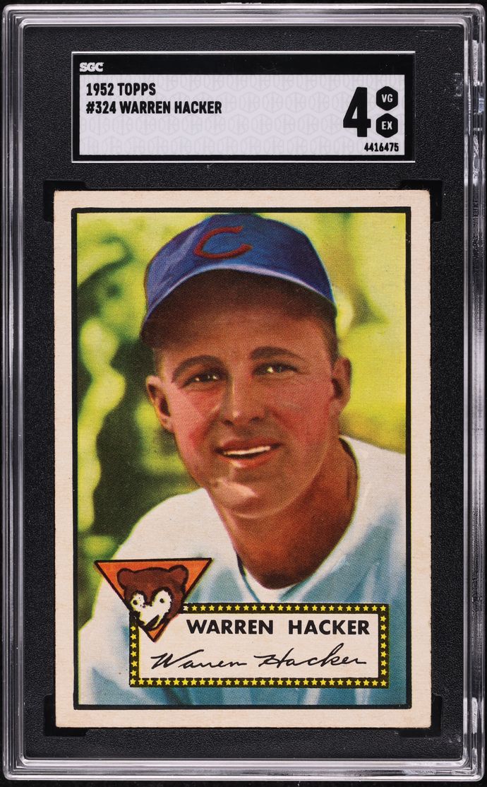1952 Topps Warren Hacker #324 SGC 4 VGEX