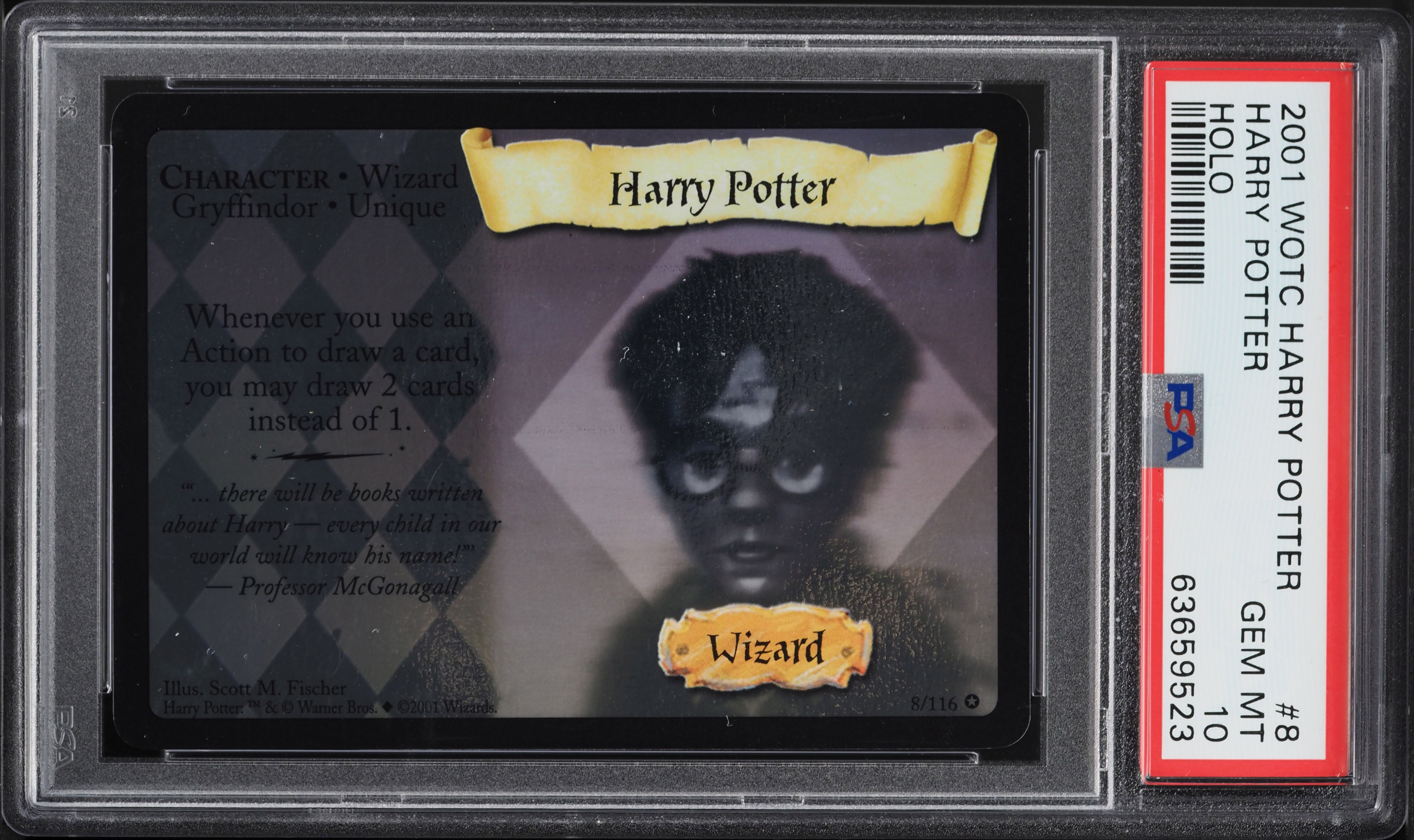 2001 WOTC Harry Potter Holo Harry Potter #8 PSA 10 GEM MINT on
