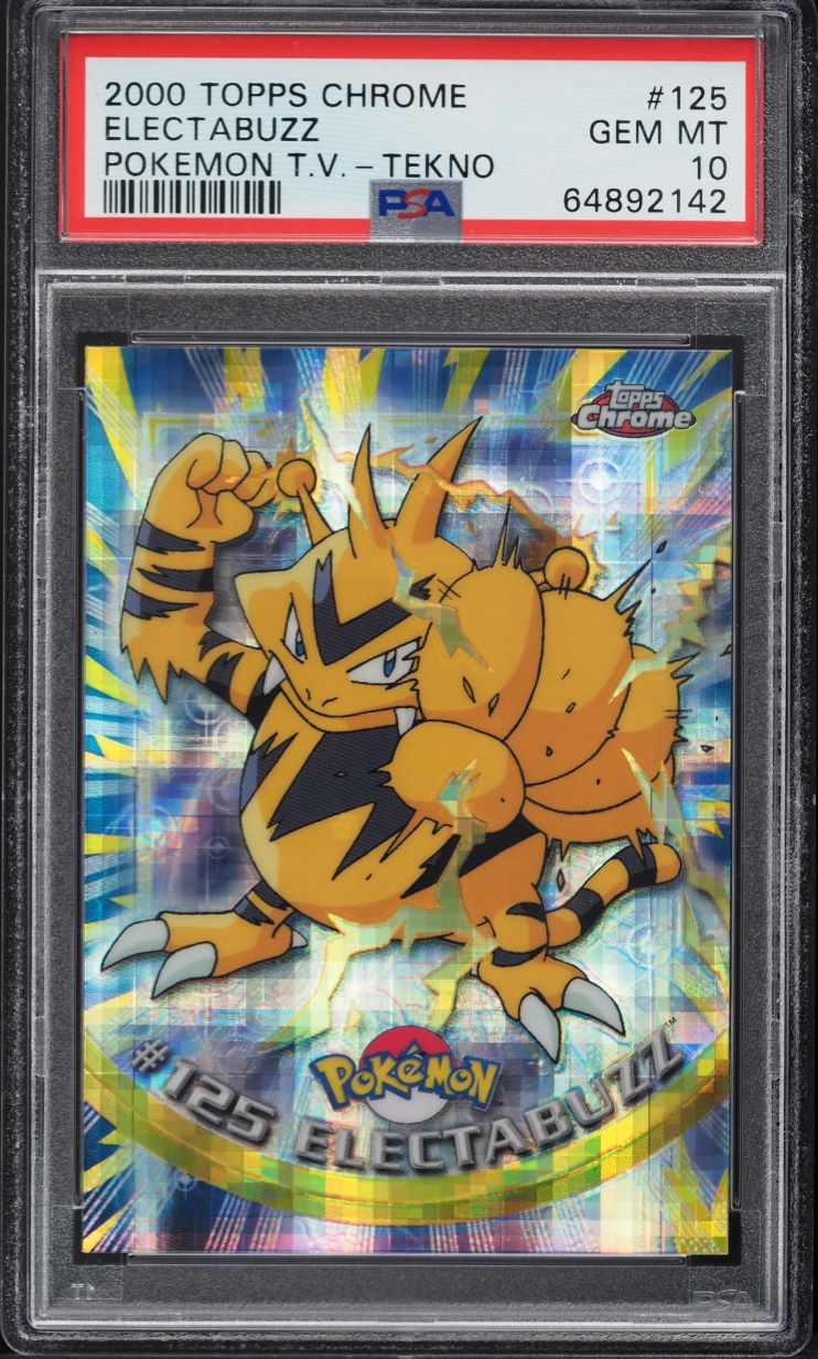 2000 Topps Chrome Pokemon Series 2 Tekno Electabuzz #125 PSA 10 GEM MINT