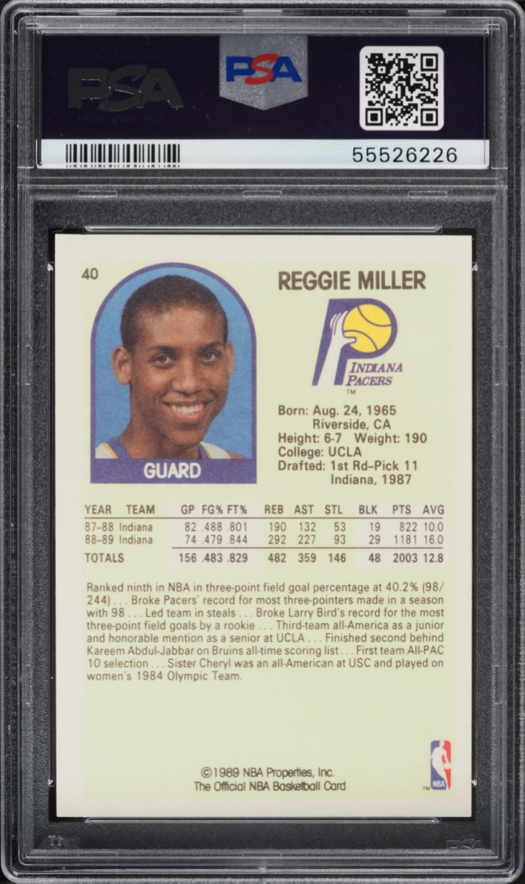 1990 Hoops Superstars Reggie Miller #40 PSA 10 GEM MINT