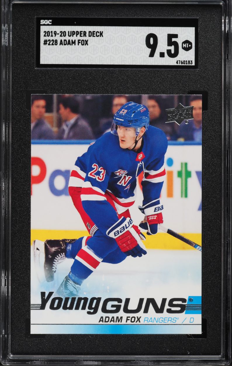 2019 Upper Deck Young Guns Adam Fox ROOKIE #228 SGC 9.5 MINT+