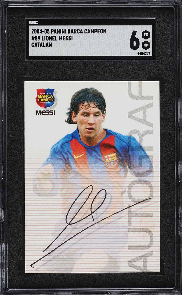 2004 Panini Mega Cracks Barca Campio Lionel Messi ROOKIE #89 SGC 6 EXMT