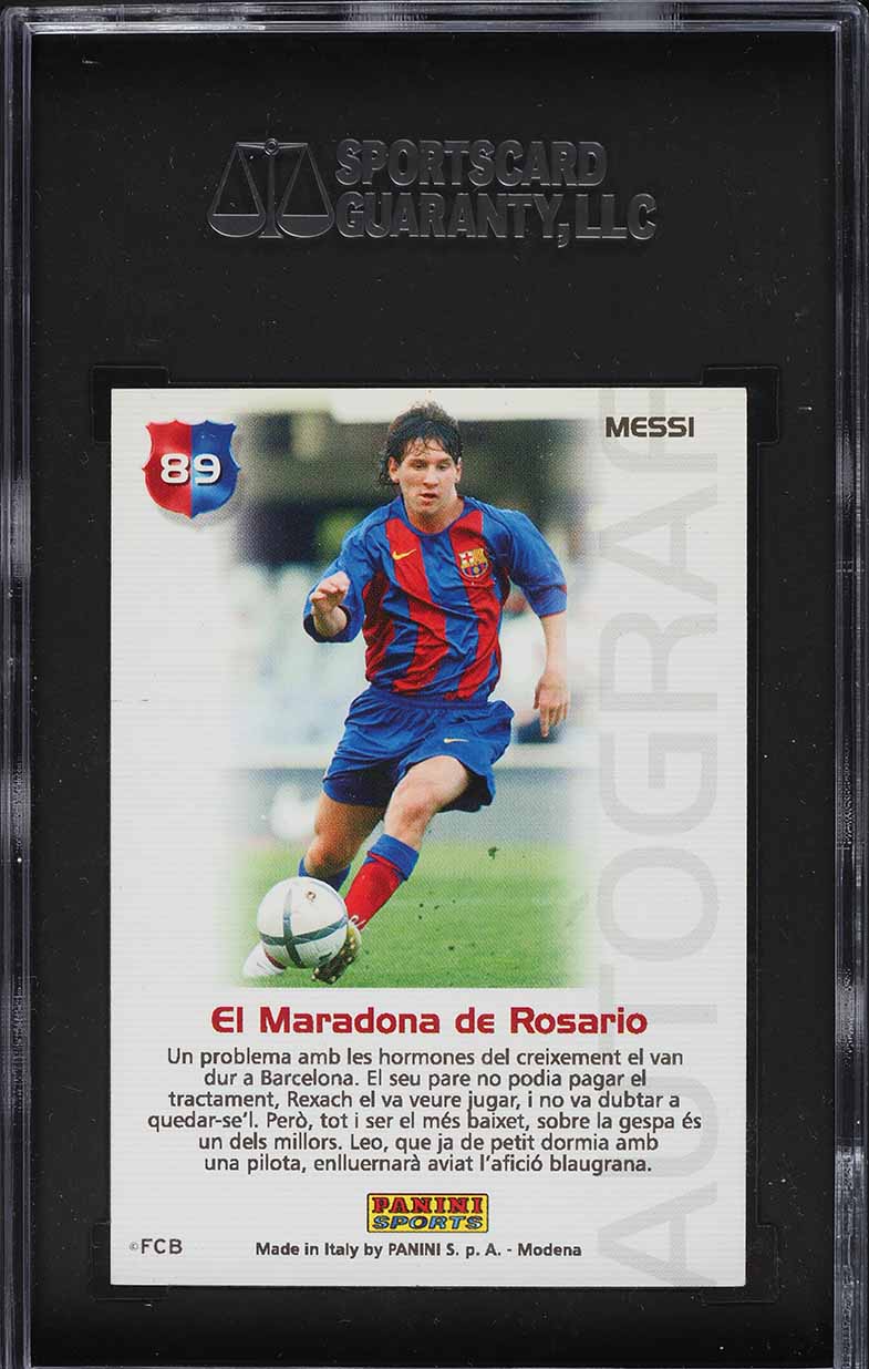 2004 Panini Mega Cracks Barca Campio Lionel Messi ROOKIE #89 SGC 6 EXMT