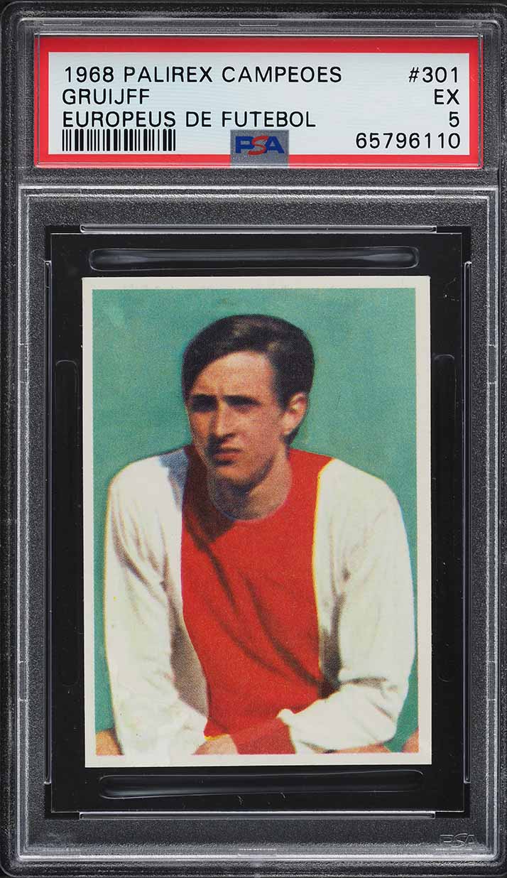 1968 Palirex Campeoes Europeus De Futebol Johan Cruyff ROOKIE #301 PSA 5 EX