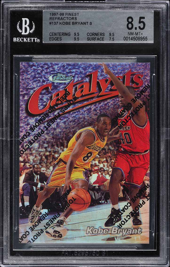 1997 Finest Silver Refractor w/ Coating Kobe Bryant /1090 #137 BGS 8.5 NM-MT+