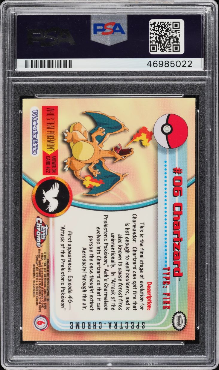 2000 Pokemon Topps Chrome Series 1 Spectra Charizard #6 PSA 9 MINT