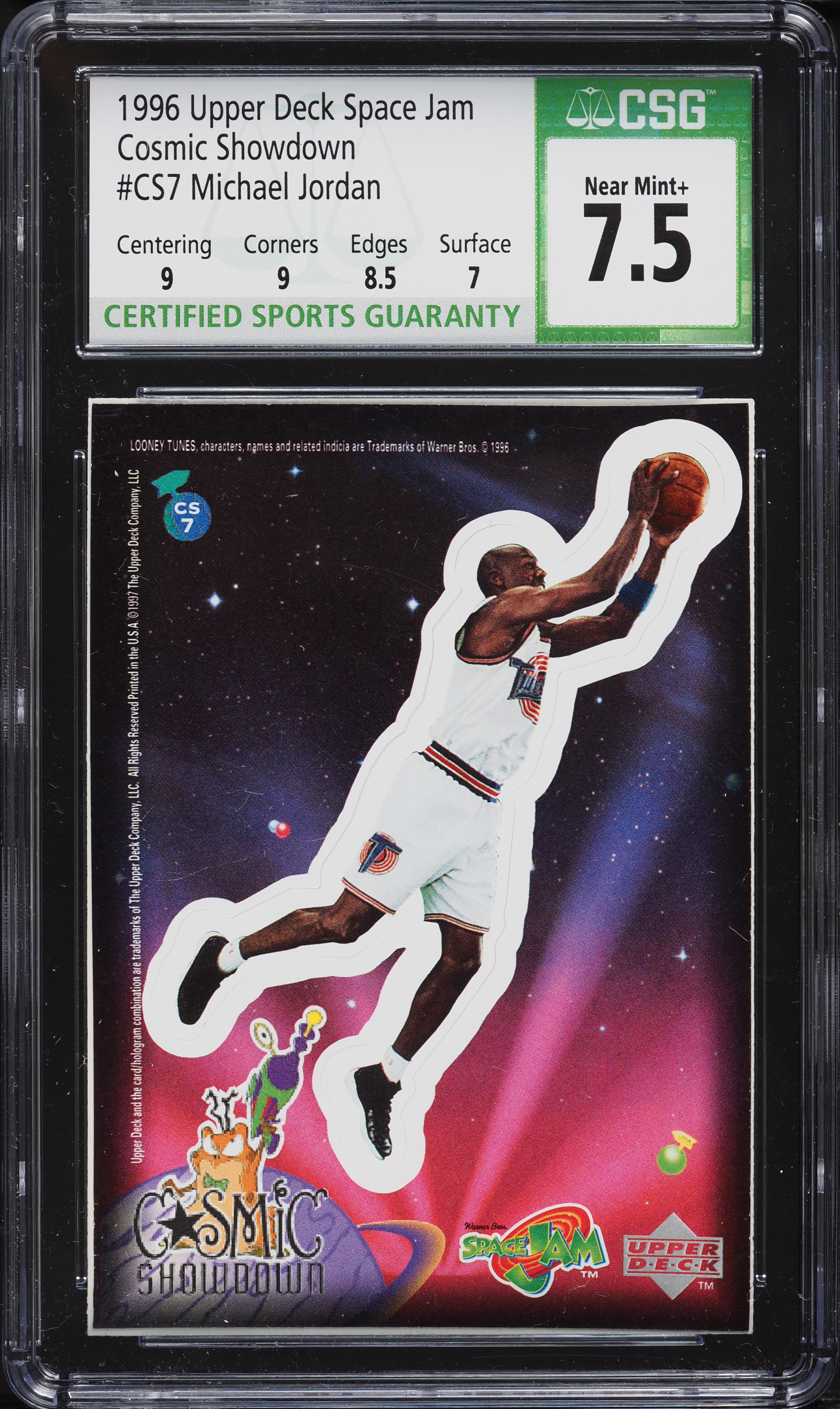 1996 Upper Deck Space Jam Cosmic Showdown Michael Jordan #CS7 CSG
