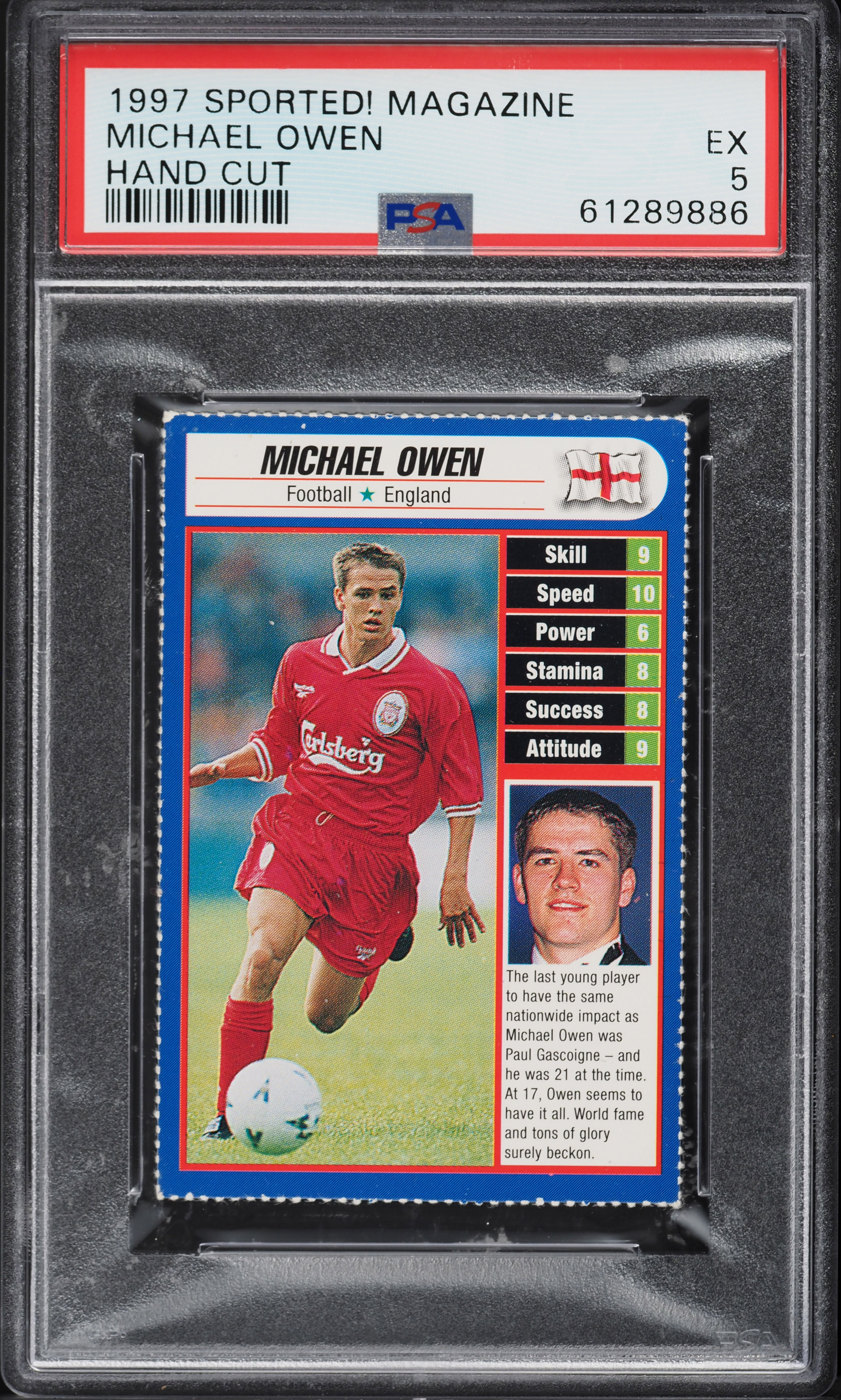 1997 Sported! Magazine Michael Owen ROOKIE PSA 5 EX on Fanatics