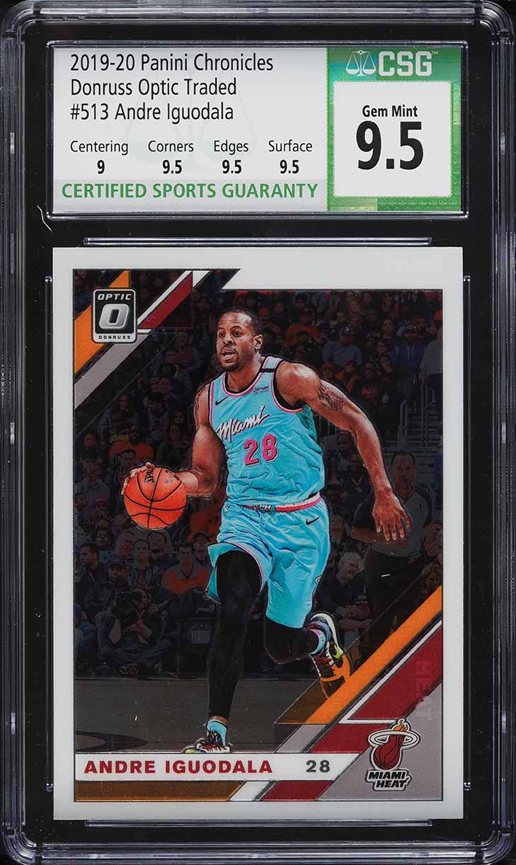2019 Panini Chronicles Donruss Optic Traded Andre Iguodala #513 CSG 9.5 GEM MINT