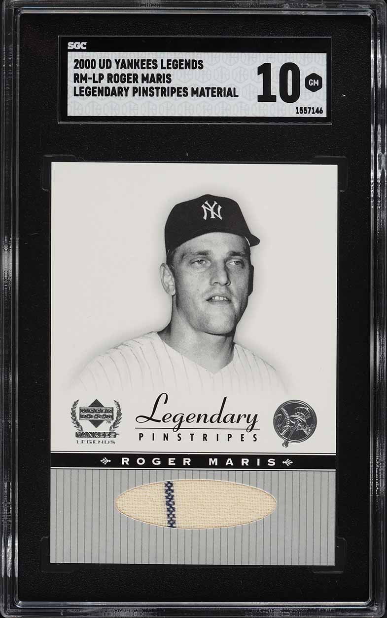 2000 Upper Deck Yankees Legends Pinstripes Roger Maris PATCH #RM