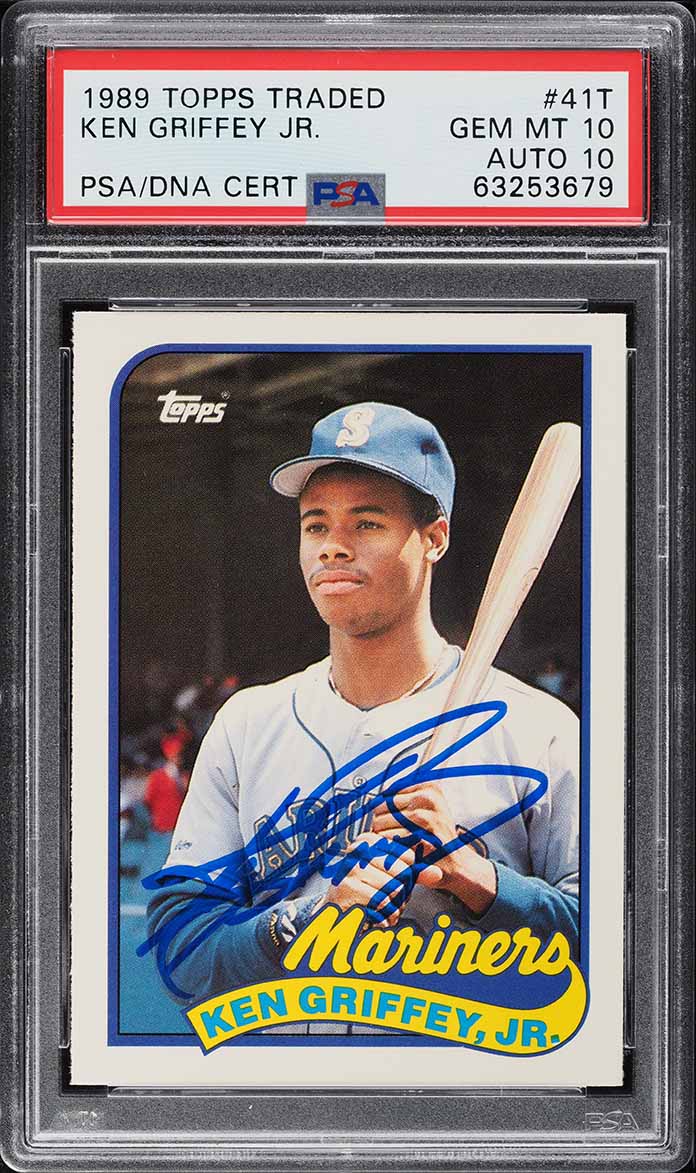 1989 Topps Traded Ken Griffey Jr. ROOKIE AUTO DNA 10 #41T PSA 10 GEM MINT