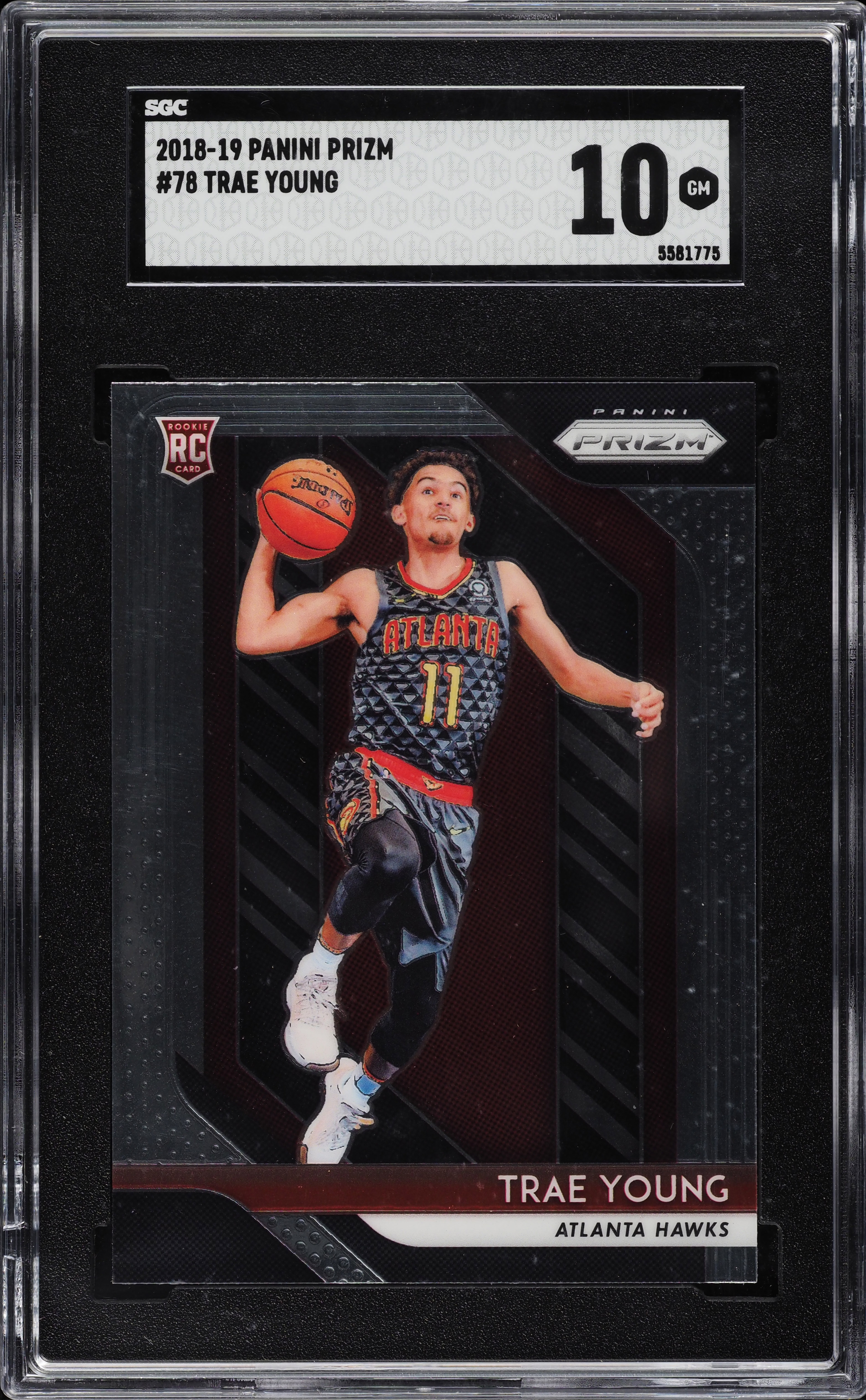 2018 Panini Prizm Trae Young ROOKIE #78 SGC 10 GEM MINT on