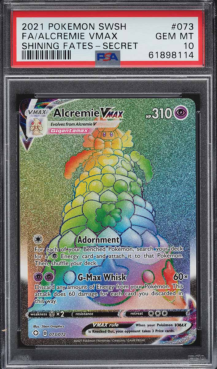2021 Pokemon Sword & Shield Shining Fates Hyper Rare Alcremie VMAX PSA 10  GEM on Fanatics Collect