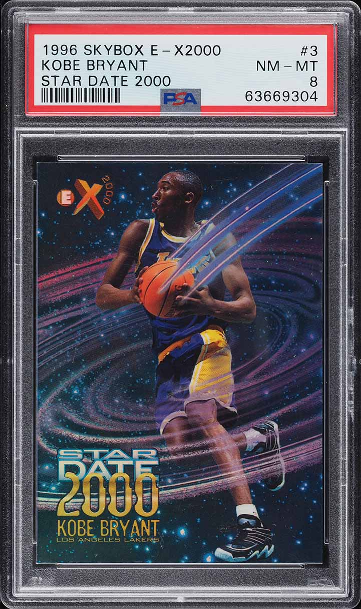 1996 Skybox E-X2000 Star Date 2000 Kobe Bryant ROOKIE #3 PSA 8 NM-MT