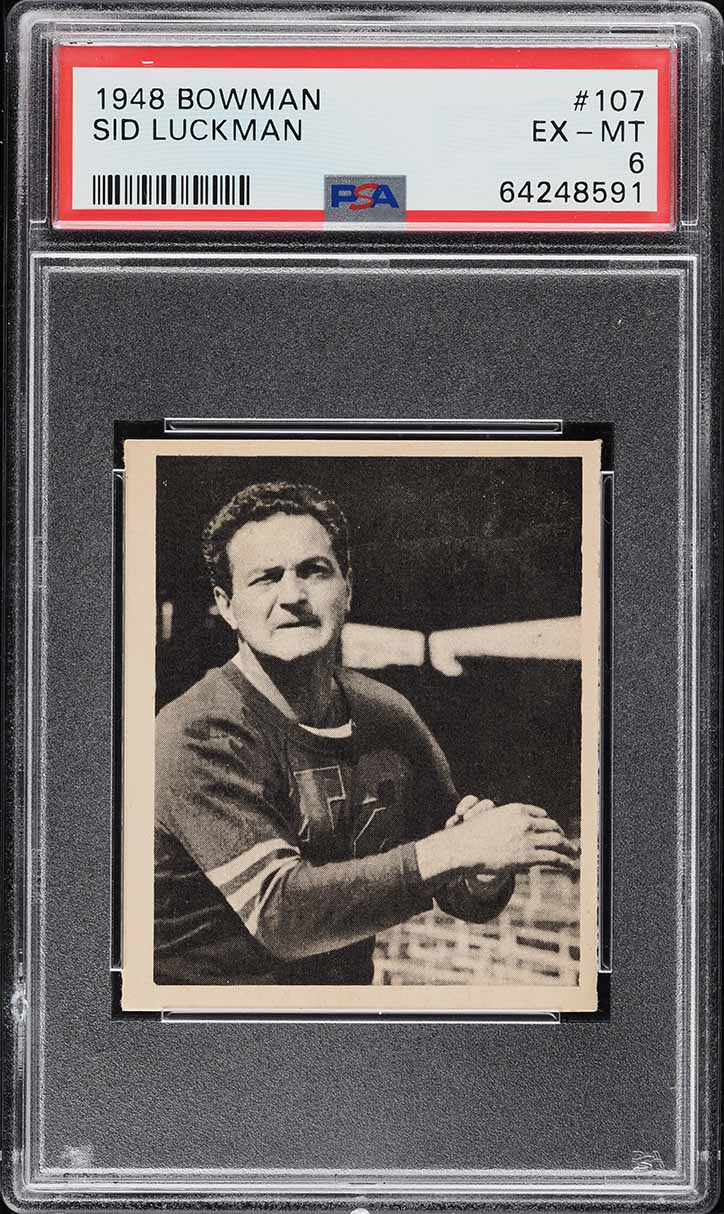 1948 Bowman Football Sid Luckman ROOKIE #107 PSA 6 EXMT