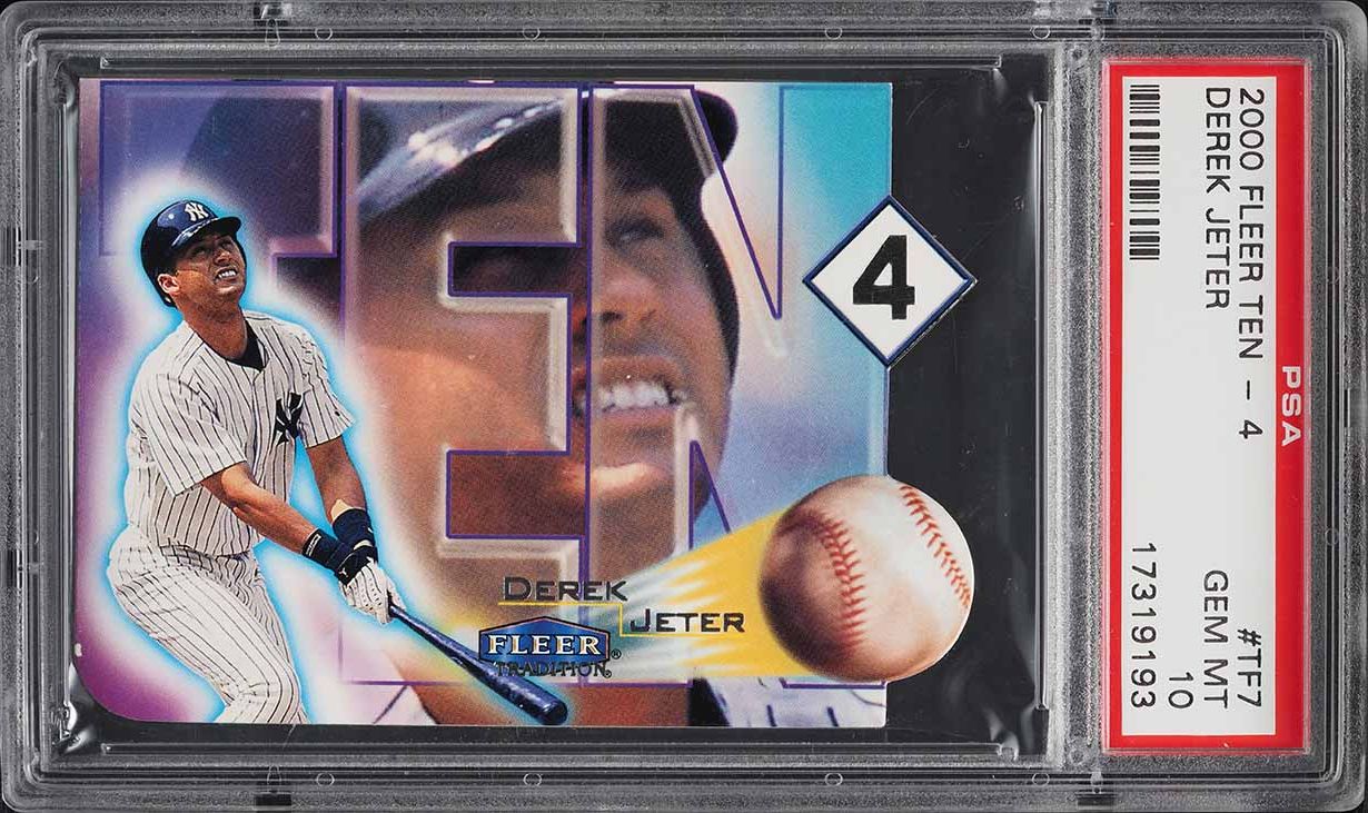 2000 Fleer Tradition Ten-4 Derek Jeter #7 PSA 10 GEM MINT
