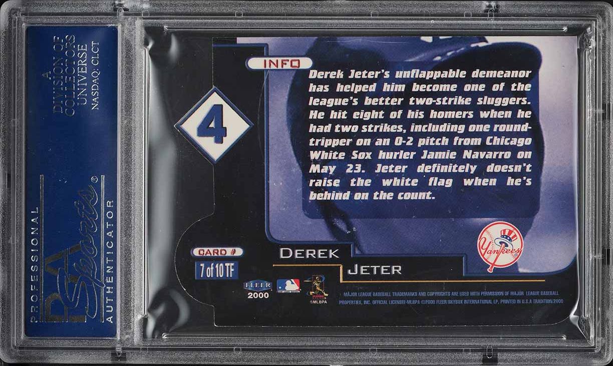 2000 Fleer Tradition Ten-4 Derek Jeter #7 PSA 10 GEM MINT