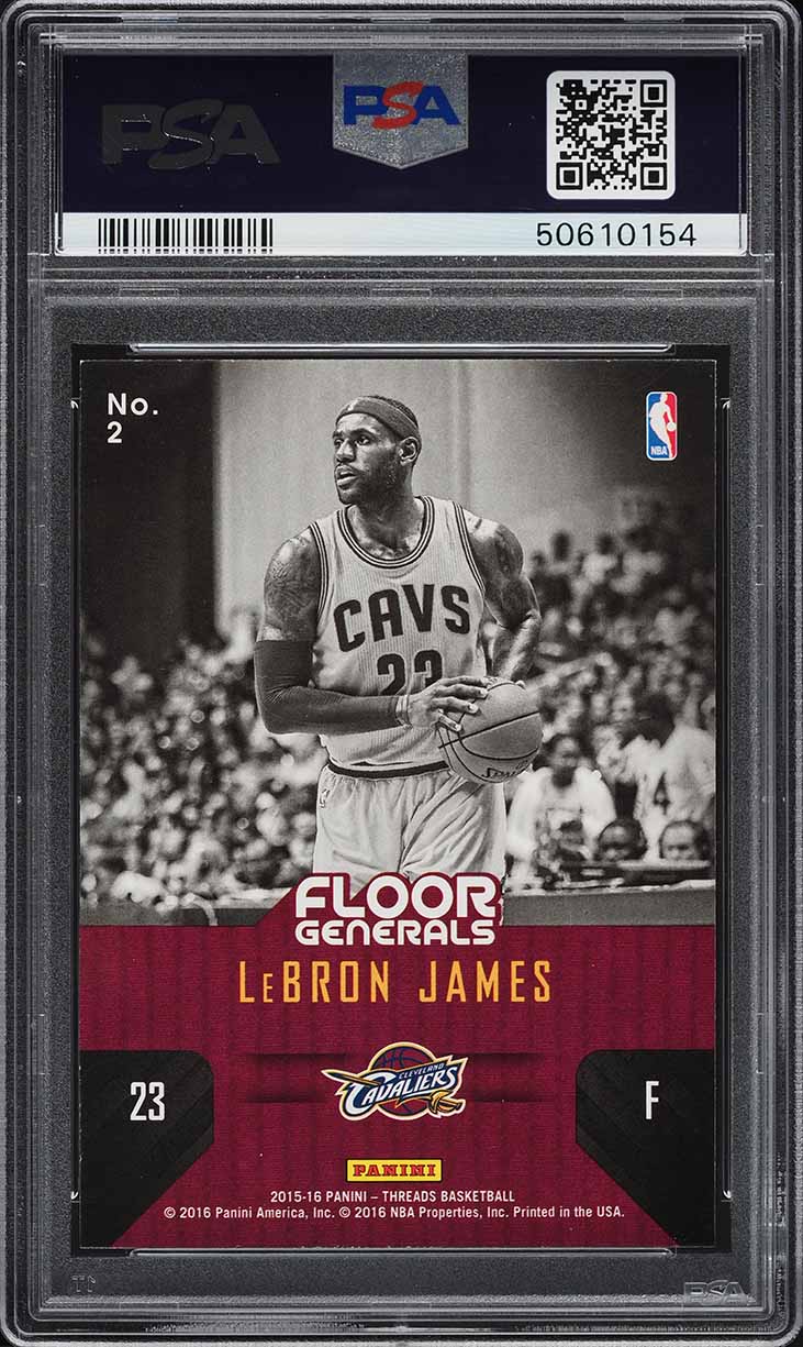 2015 Panini Threads Floor Generals LeBron James #2 PSA 9 MINT