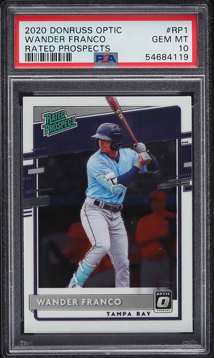 2020 Donruss Optic Rated Prospects Wander Franco ROOKIE #RP-1 PSA 10 GEM MINT