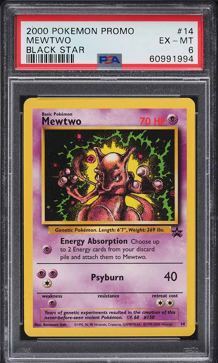 2000 Pokemon Movie Black Star Promo Mewtwo #14 CGC 9.5 MINT+ on