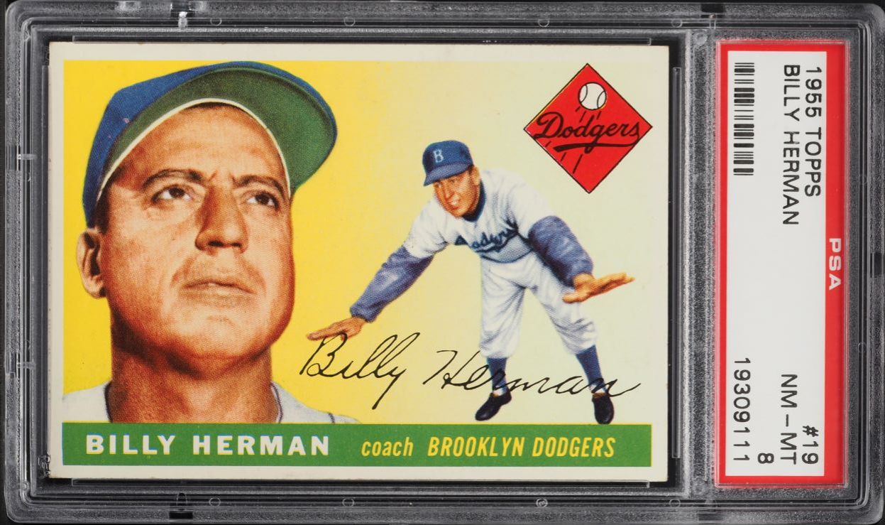 1955 Topps Billy Herman #19 PSA 8 NM-MT