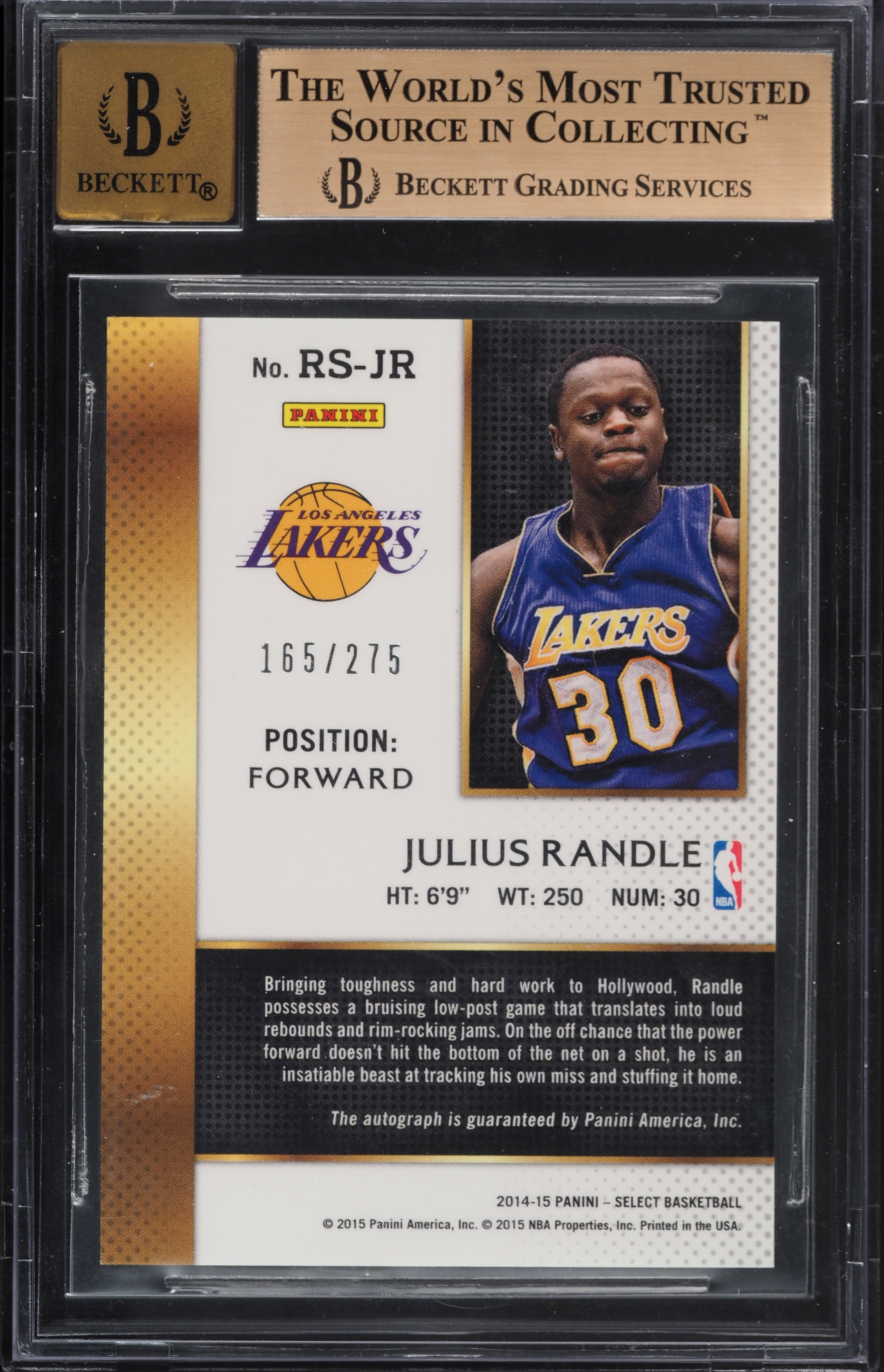 JULIUS RANDLE RC #7 SILVER PSA GEM MT 10