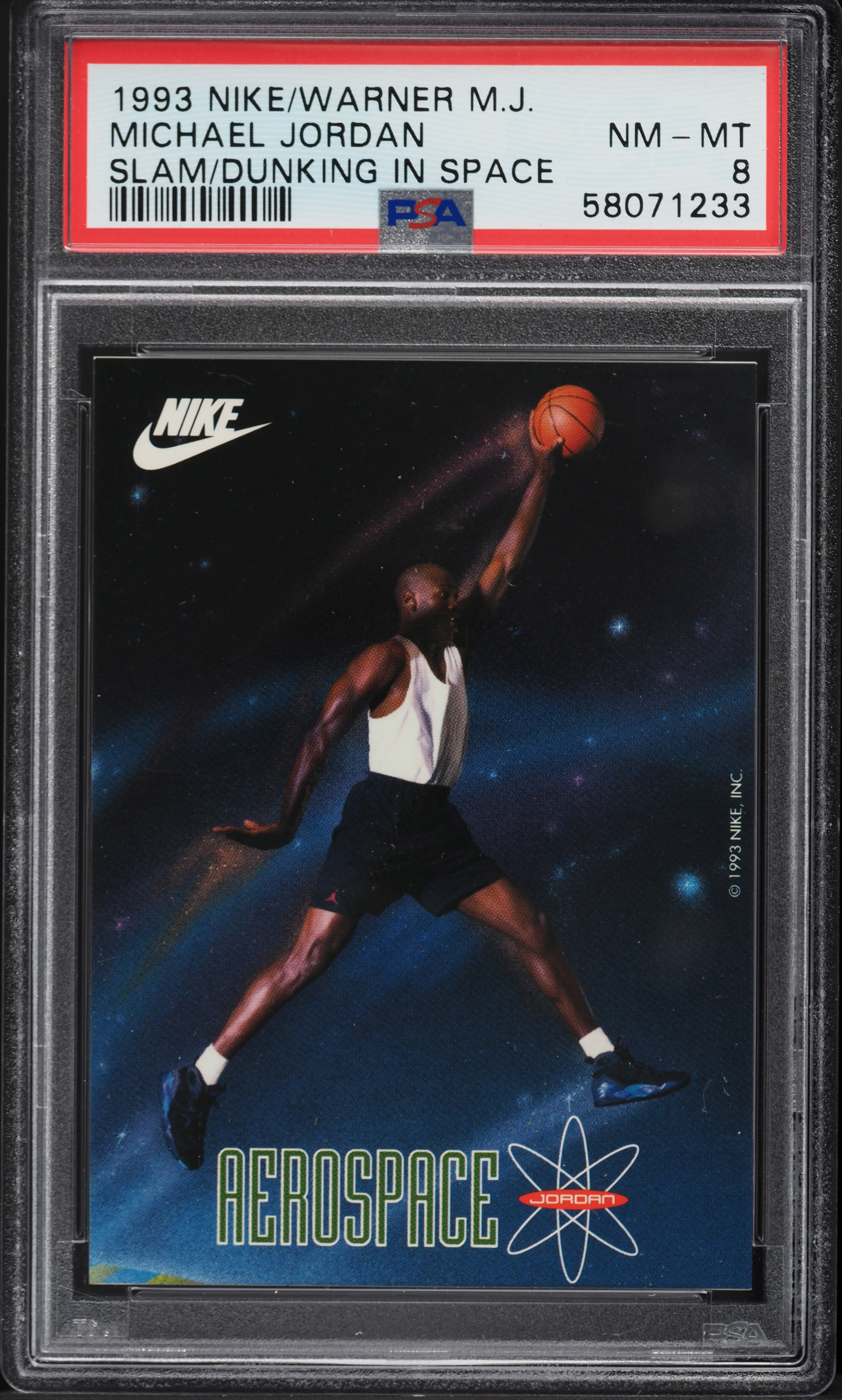 1993 Nike Warner Aerospace Michael Jordan #7 PSA 8 NM-MT on