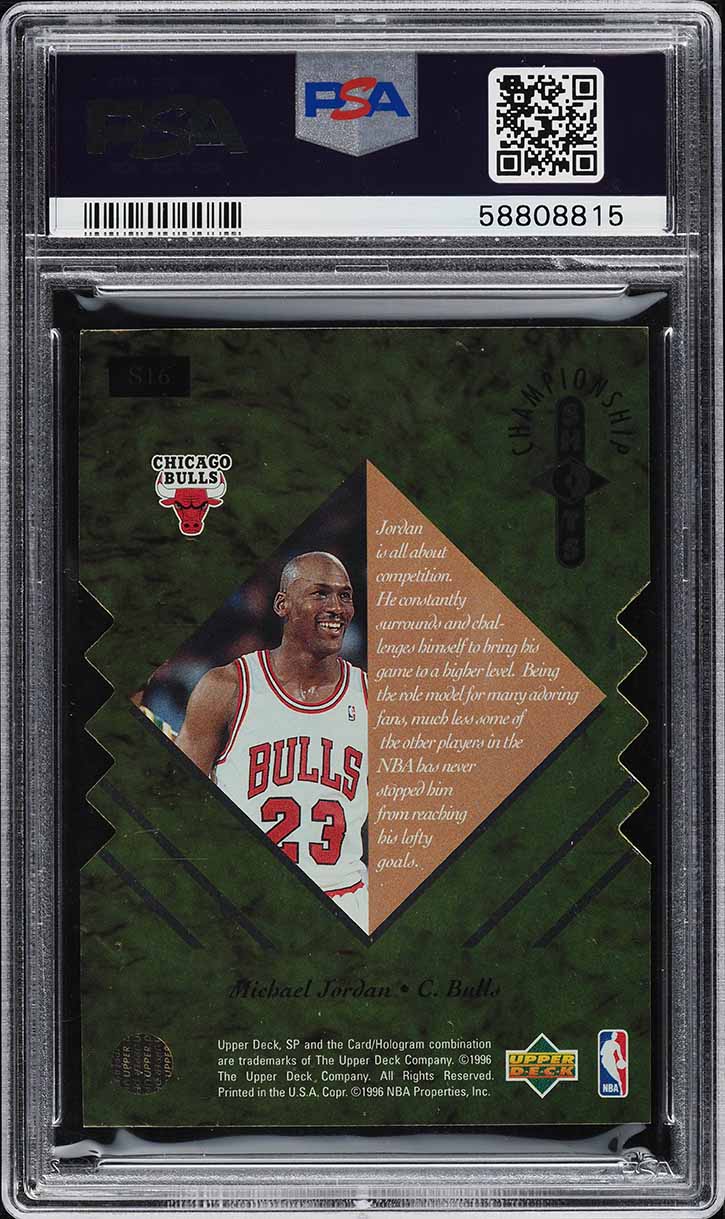 1995 SP Championship Shots Die-Cut Michael Jordan #S16 PSA 9 MINT