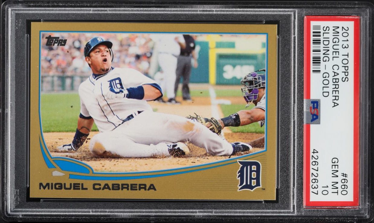 2013 Topps Sliding Gold Miguel Cabrera /2013 #660 PSA 10 GEM MINT 