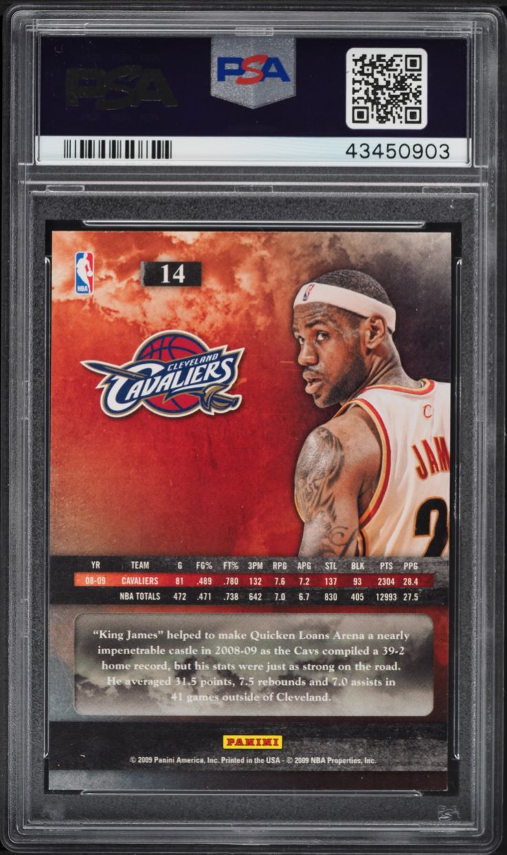 2009 Panini the Franchise LeBron James #14 PSA 9 MINT