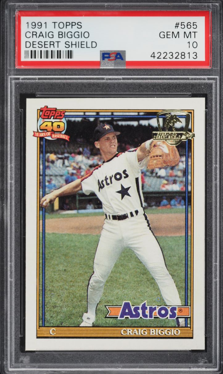 1991 Topps Desert Shield Craig Biggio #565 PSA 10 GEM MINT