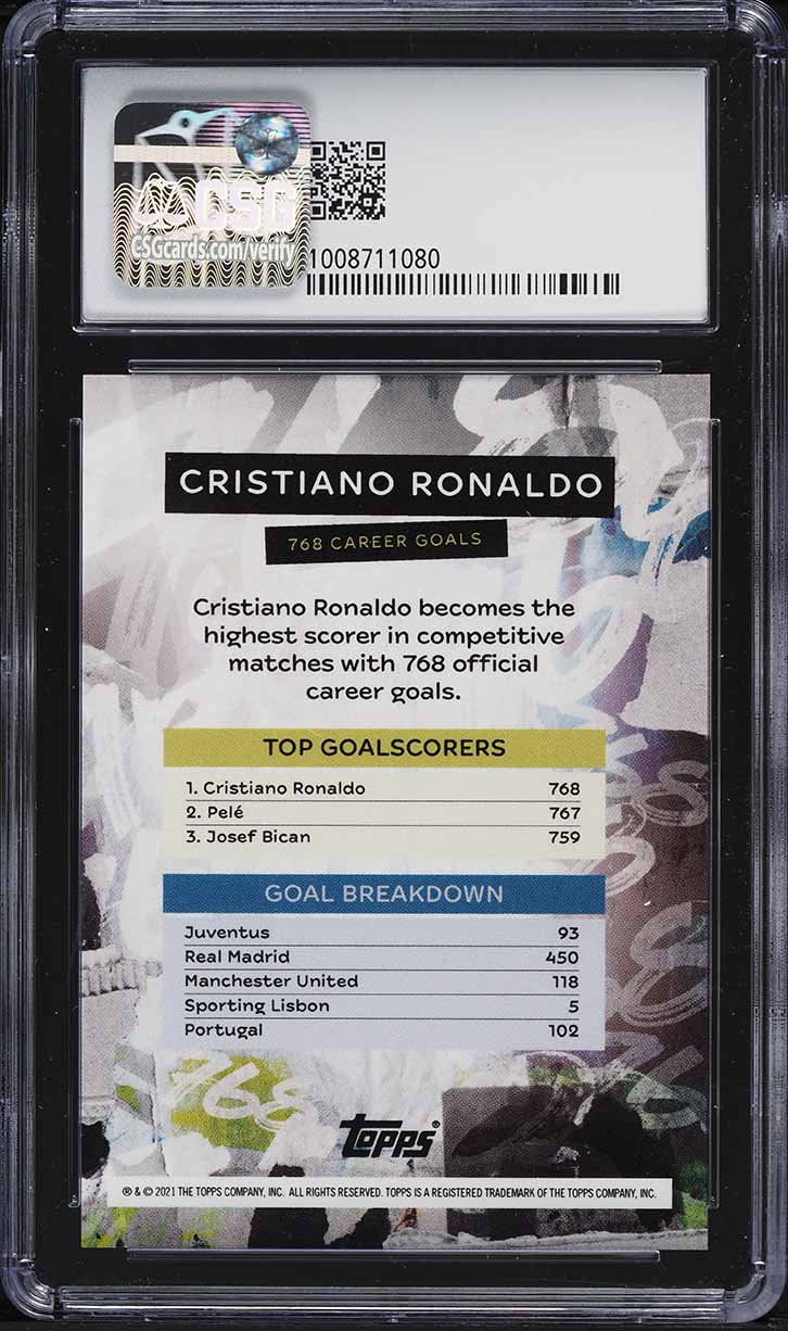 2021 Topps Now UEFA Champions League Cristiano Ronaldo CSG 10