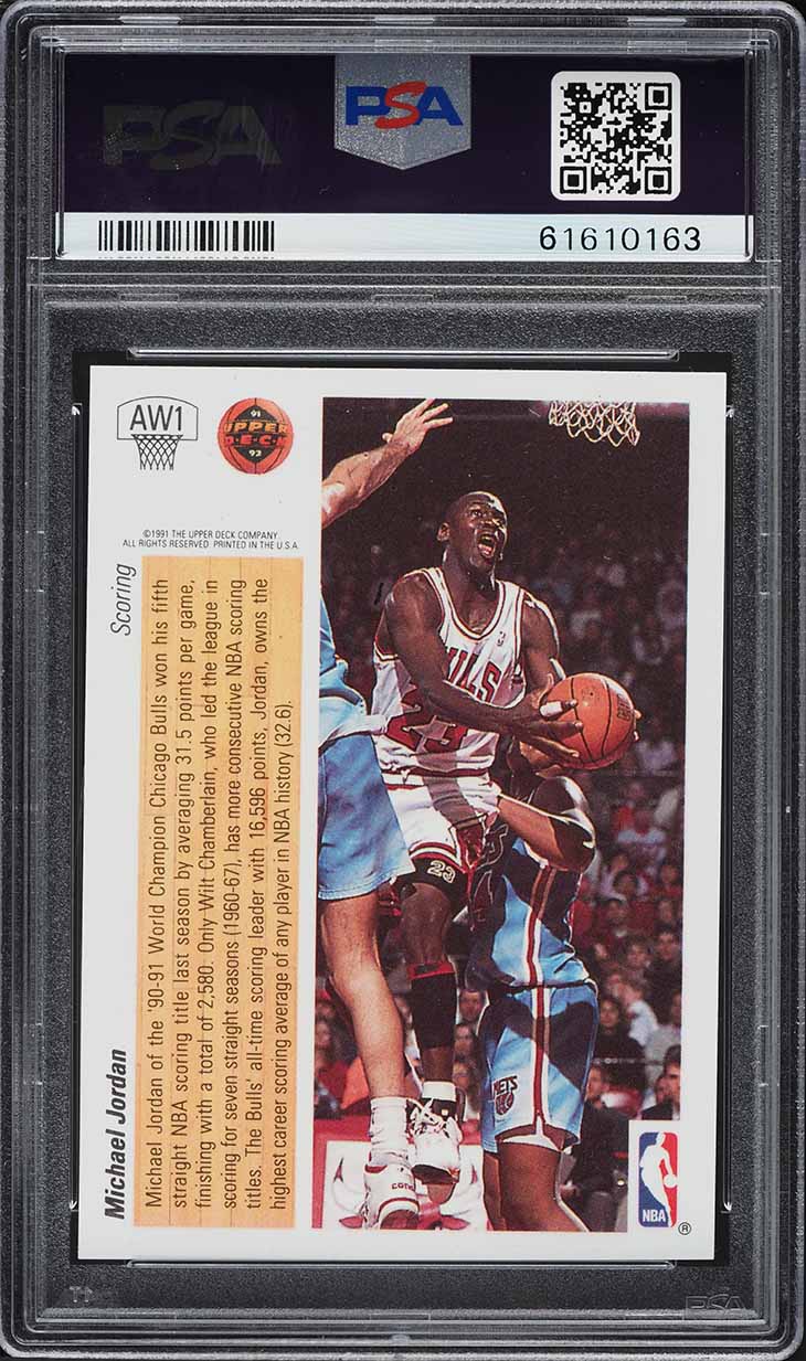 1991 Upper Deck Award Winner Holograms Michael Jordan #AW1 PSA 8 NM-MT