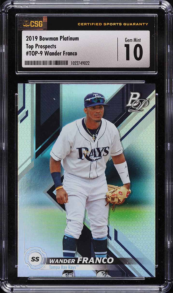 2019 Bowman Platinum Top Prospects Wander Franco ROOKIE #TOP-9 CSG 10 GEM MINT