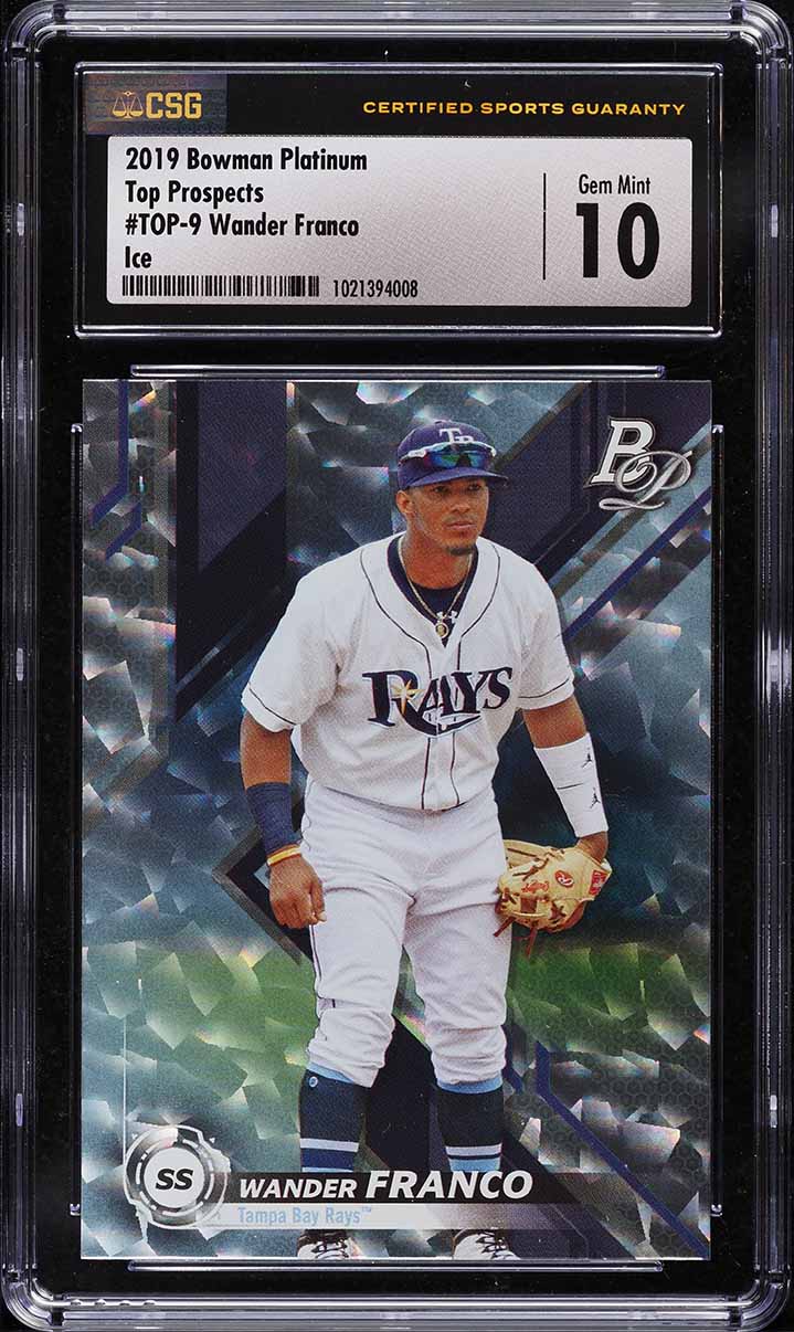 2019 Bowman Platinum Top Prospects Wander Franco ROOKIE #TOP-9 CSG 10 GEM MINT