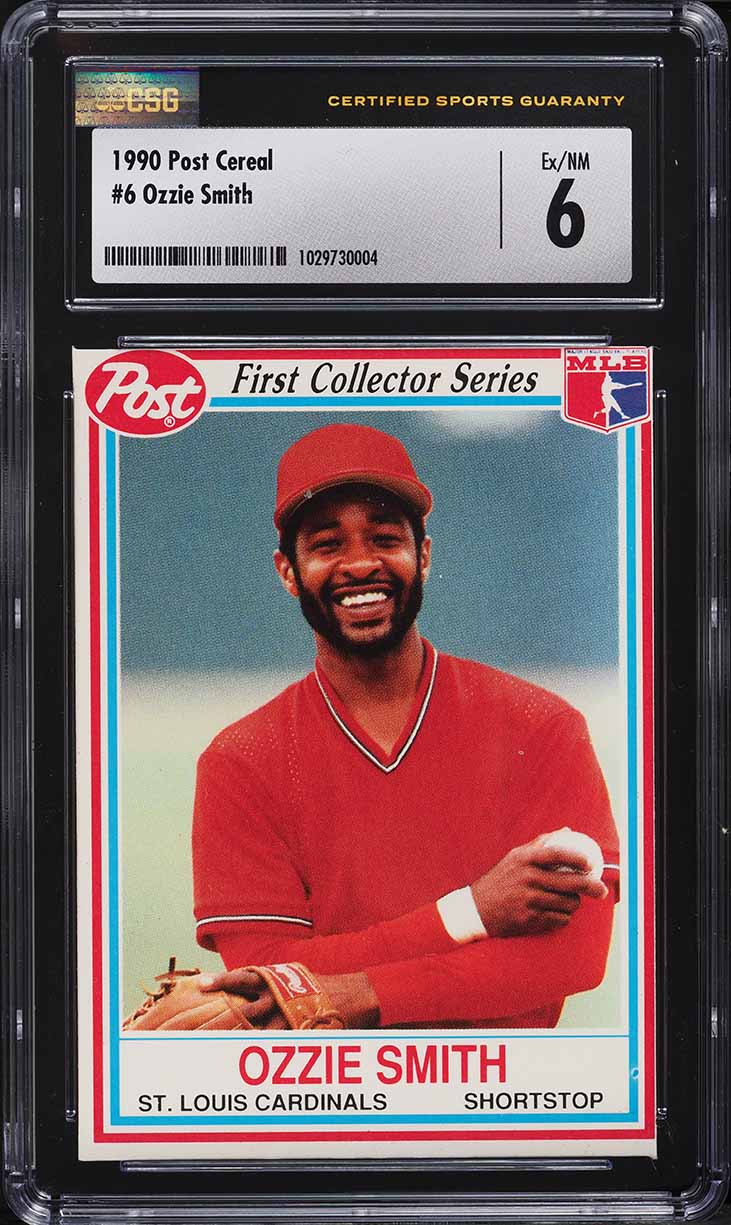 1990 Post Cereal Ozzie Smith #6 CSG 6 EXMT