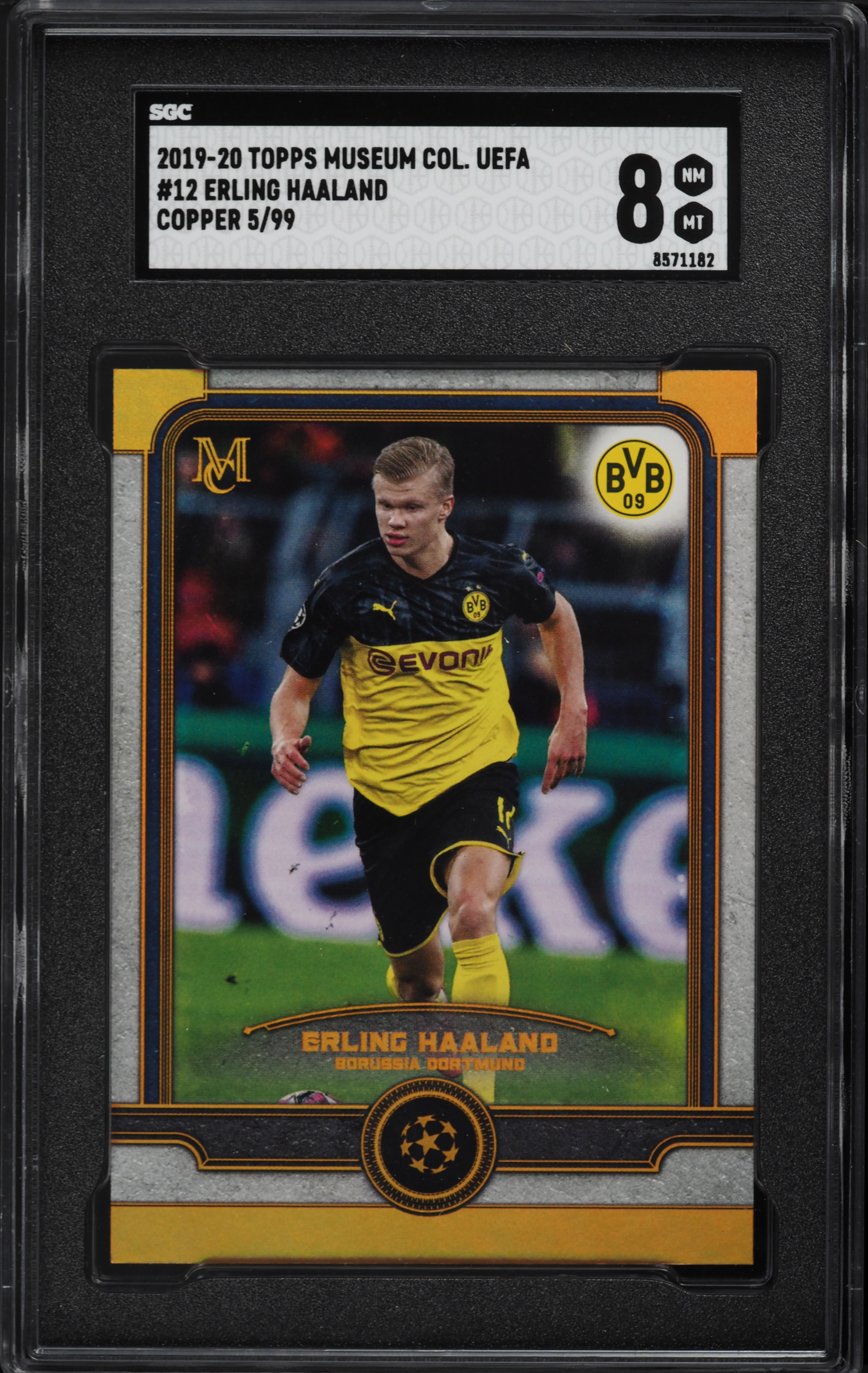 2019 Topps Museum Collection UEFA Copper Erling Haaland ROOKIE /99