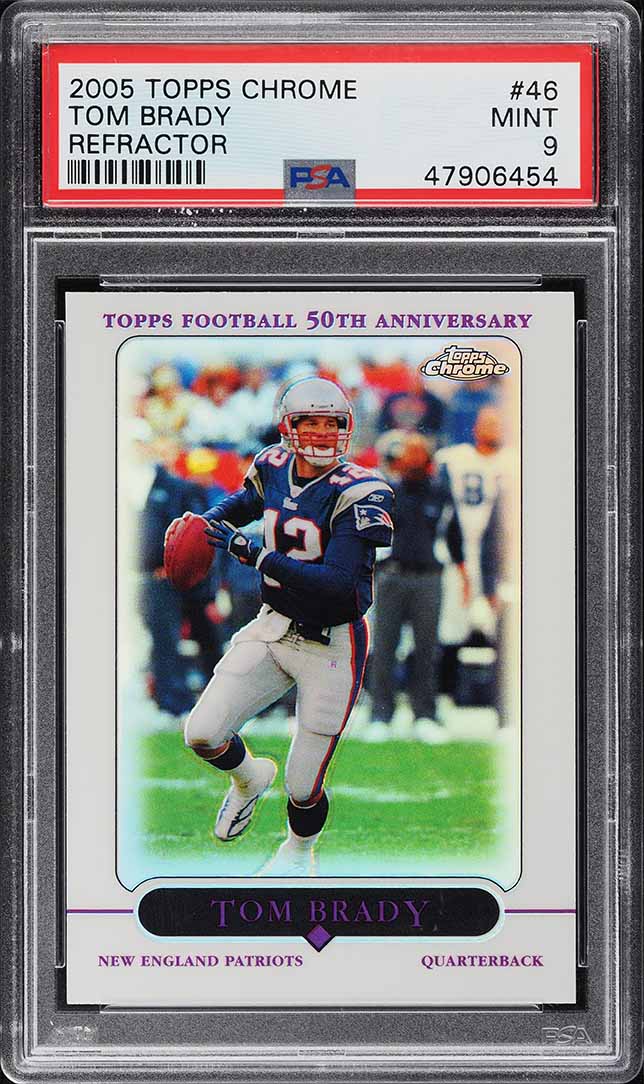 2005 Topps Chrome Refractor Tom Brady #46 PSA 9 MINT