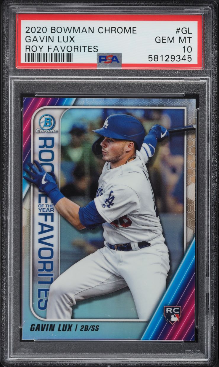 2020 Bowman Chrome ROY Favorites Gavin Lux ROOKIE #ROYF-GL PSA 10 GEM MINT