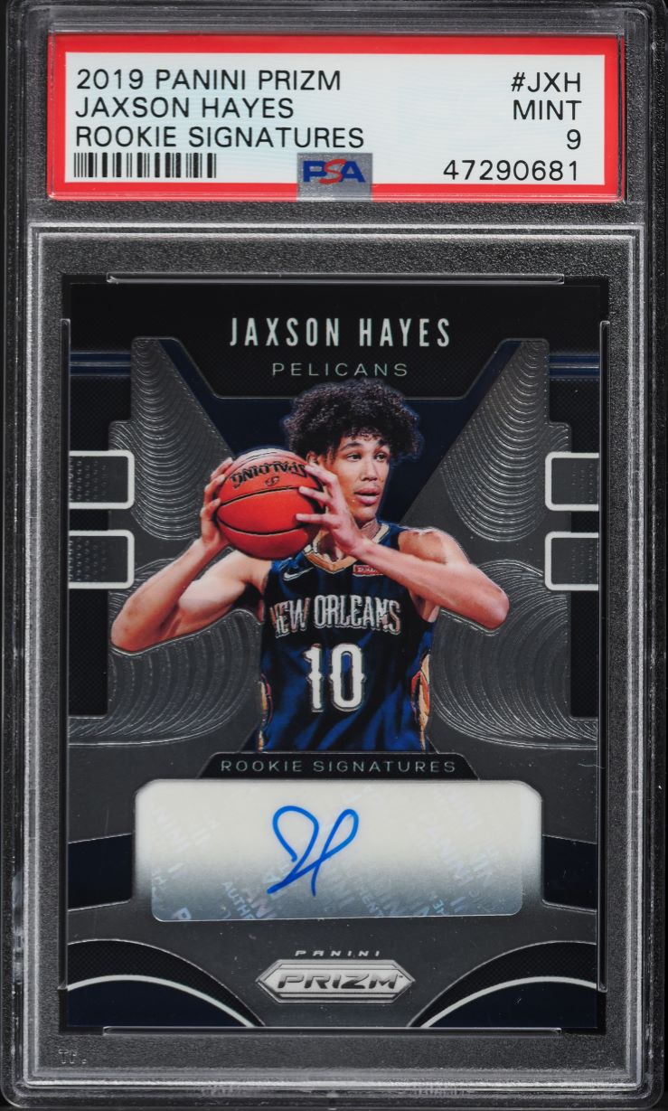 2019 Panini Prizm Signatures Jaxson Hayes ROOKIE AUTO #RS-JXH PSA 9 MINT